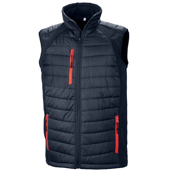 Result Genuine Recycled Unisex Adult Compass Softshell Padded G Black/Red L