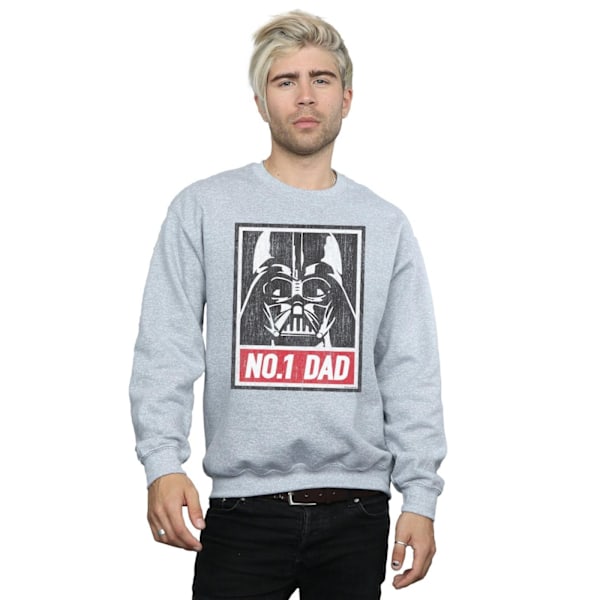 Star Wars Herr Nummer Ett Pappa Sweatshirt S Sports Grey Sports Grey S