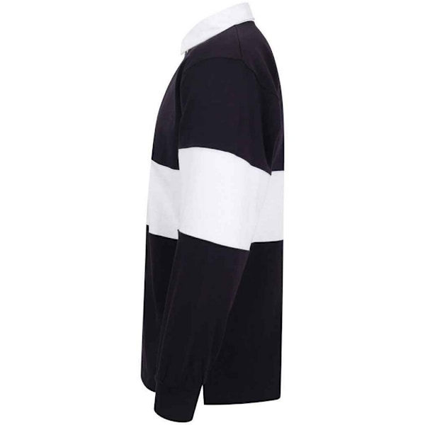 Front Row Unisex Rugbytröja med paneler för vuxna S Marinblå/Vit Navy/White S