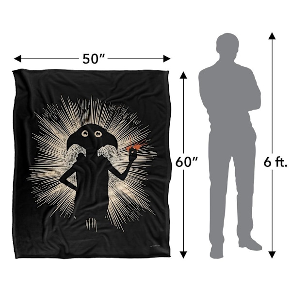 Harry Potter Silhuett Dobby Filt One Size Flerfärgad Multicoloured One Size