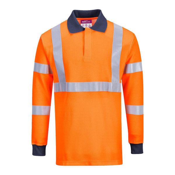 Portwest Flame Resistant Hi-Vis Safety Polo Shirt 3XL Oran Orange 3XL