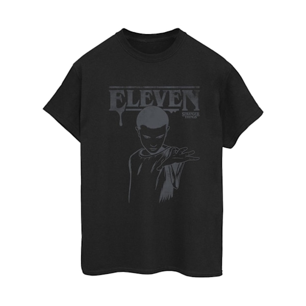 Netflix Dam/Damer Stranger Things Dark Eleven Bomull Boyfriend T-Shirt M Svart Black M