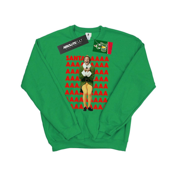 Elf Herr Buddy Santa Scream Sweatshirt L Irländsk Grön Irish Green L