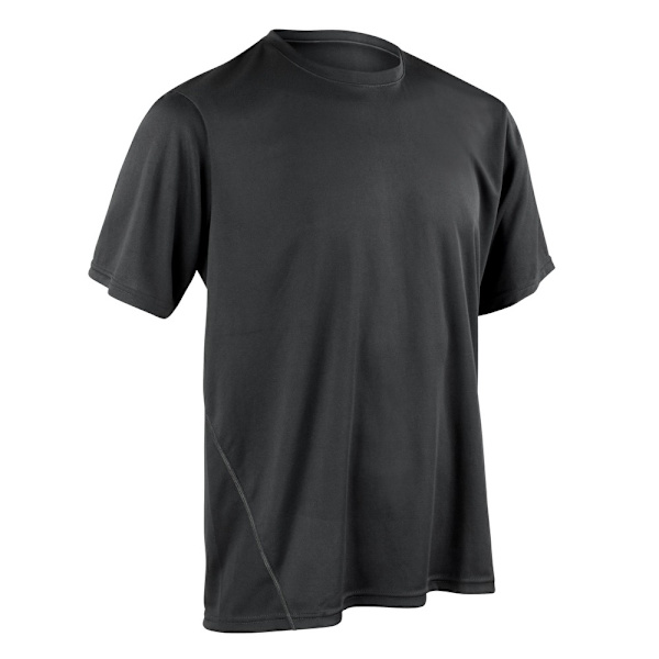 Spiro Herr Quick-Dry Sports Kortärmad Performance T-Shirt L Black L