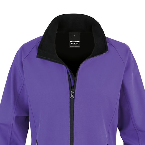 Result Core Dam/Dam Printable Soft Shell Jacka M Lila/ Purple/Black M
