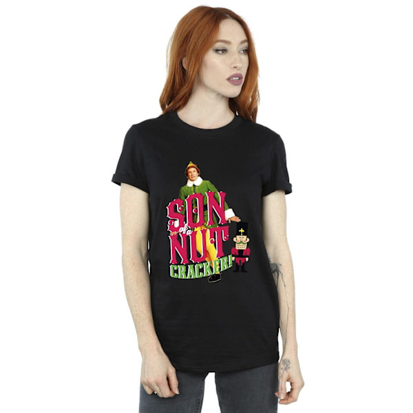 Elf Dam/Damer Son Of A Nutcracker Bomull Boyfriend T-Shirt Black L