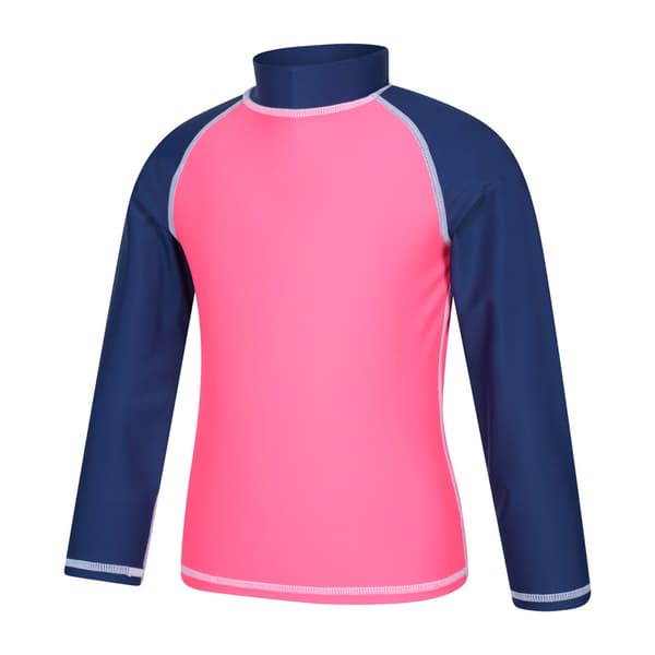 Mountain Warehouse Långärmad Rash Top för Barn 9-10 År Dark Pink 9-10 Years