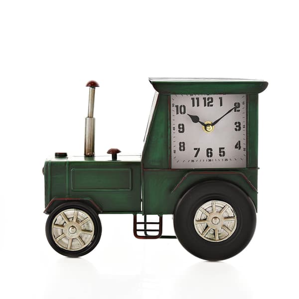 Hometime Mantel Klocka - Mörkgrön Traktor One Size Grön Green One Size
