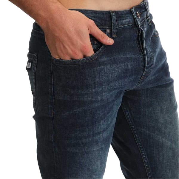 Weekend Offender Herr Jeans Läderlapp Avsmalnande 40L Blå Blue 40L