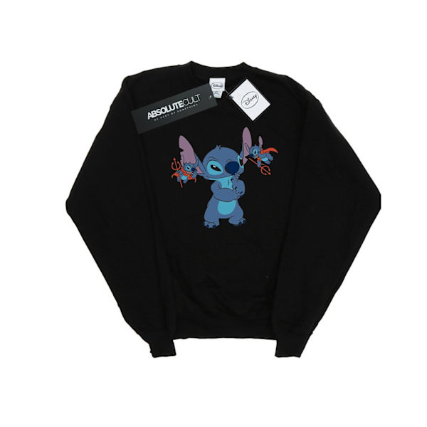 Disney Dam/Kvinnor Lilo Och Stitch Lilla Djävlar Sweatshirt M Black M