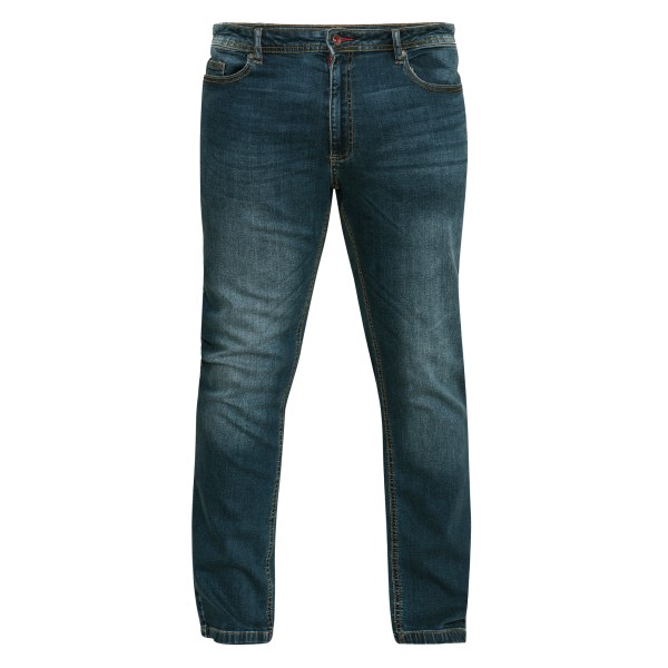 D555 Herr Ambrose King Size Tapered Fit Stretch Jeans 40L Vinta Vintage Blue 40L