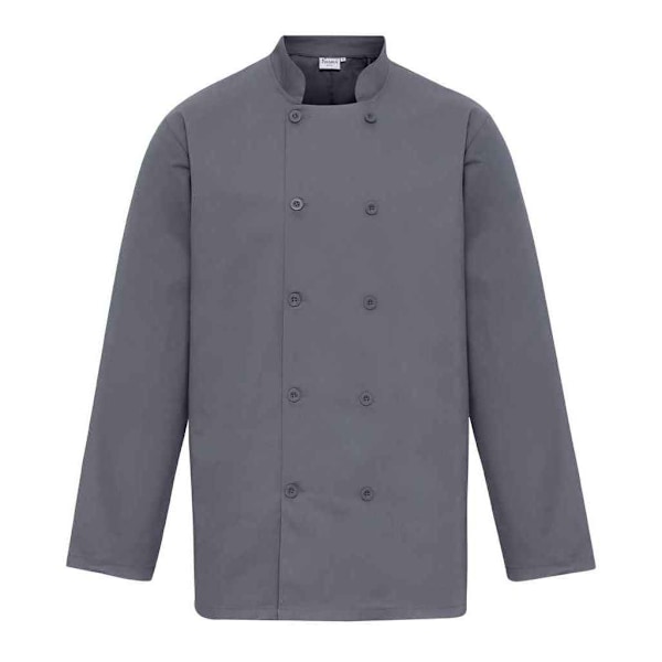 Premier Herrarnas Långärmad Kockjacka 4XL Stål Steel 4XL