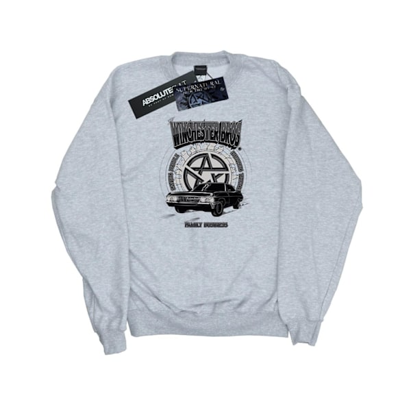 Supernatural Mens Winchester Bros Sweatshirt S Sports Grey Sports Grey S