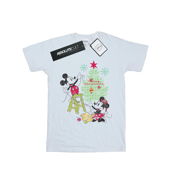 Disney Herr Mickey och Minnie Julgran T-shirt XXL Vit White XXL