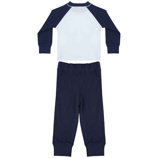Larkwood Barnkläder/Barn Lång Pyjamas Set 18-24 Månader Marinblå/Vit Navy/White 18-24 Months