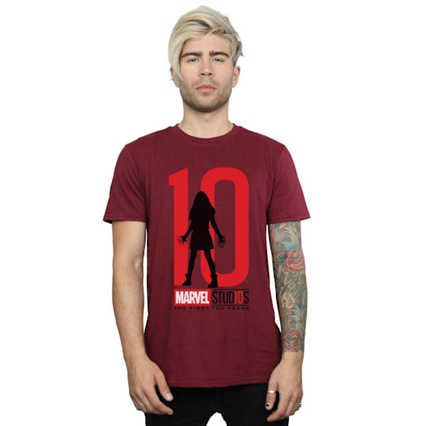 Marvel Studios herr 10 år Scarlet Witch T-shirt M Bourgogne Burgundy M