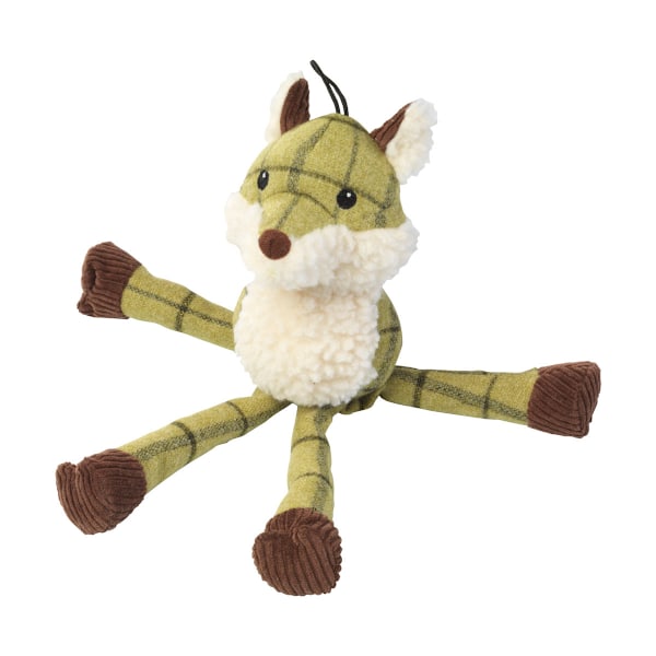 House Of Paws Plysch Tweed Fox Långben Hund Leksak En Storlek Grön Green One Size