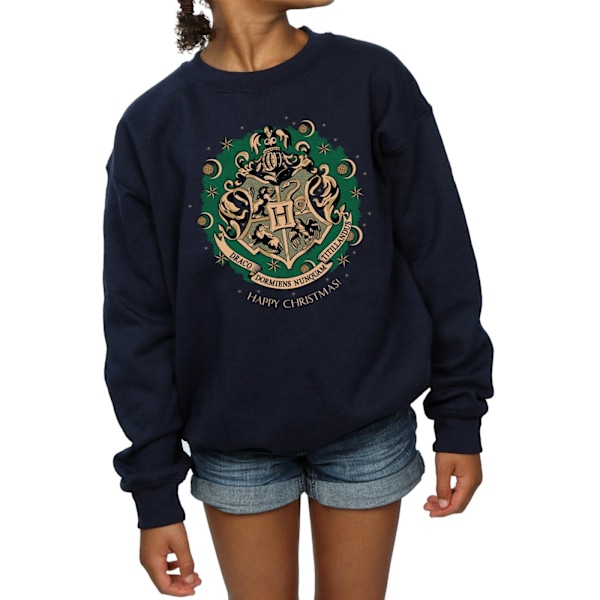 Harry Potter flickor julkrans sweatshirt 12-13 år marinblå Navy Blue 12-13 Years