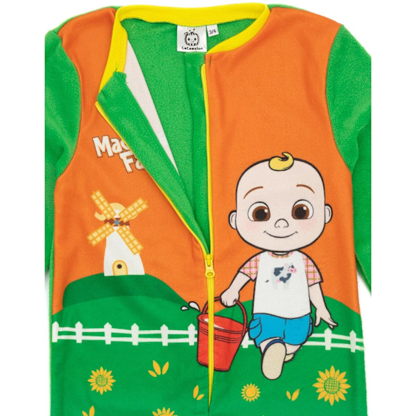 Cocomelon Barnkläder/Barn MacDonald Farm Baby JJ Sovdress 18-24 Green/Orange/Yellow 18-24 Months