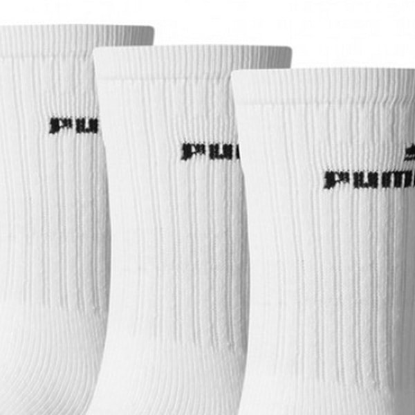 Puma Unisex Crew Socks (3-pack) 6 UK-8 UK Vit White 6 UK-8 UK