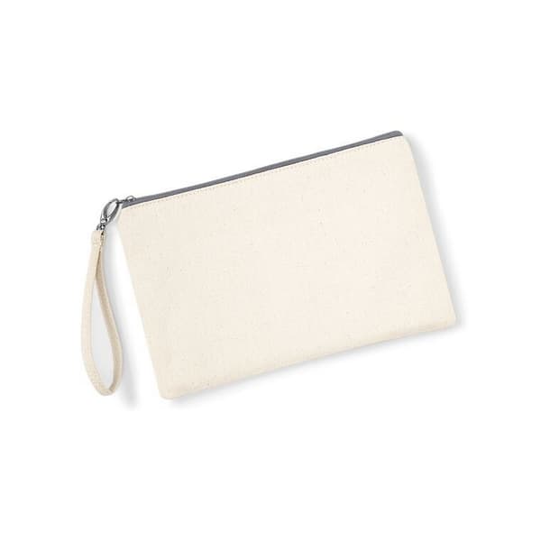 Westford Mill Canvas Wristlet Pouch One Size Natural/Light Grey Natural/Light Grey One Size