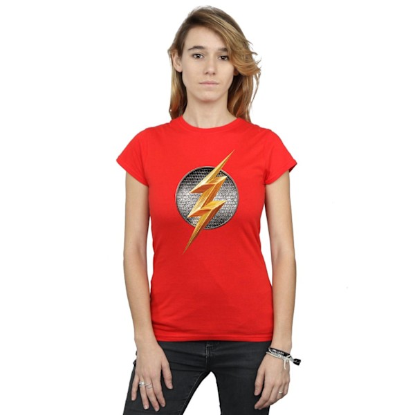 The Flash Dam/Kvinnor Logotyp Bomull T-shirt M Röd Red M