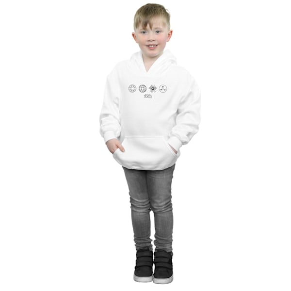 Fantastic Beasts Boys Circular Icons Hoodie 7-8 år Vit White 7-8 Years