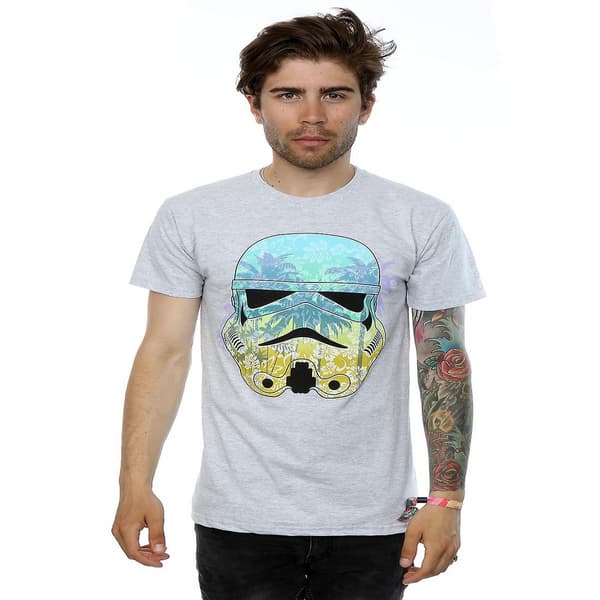 Star Wars Command Stormtrooper Hawaiian Heather T-shirt L Heather Grey L