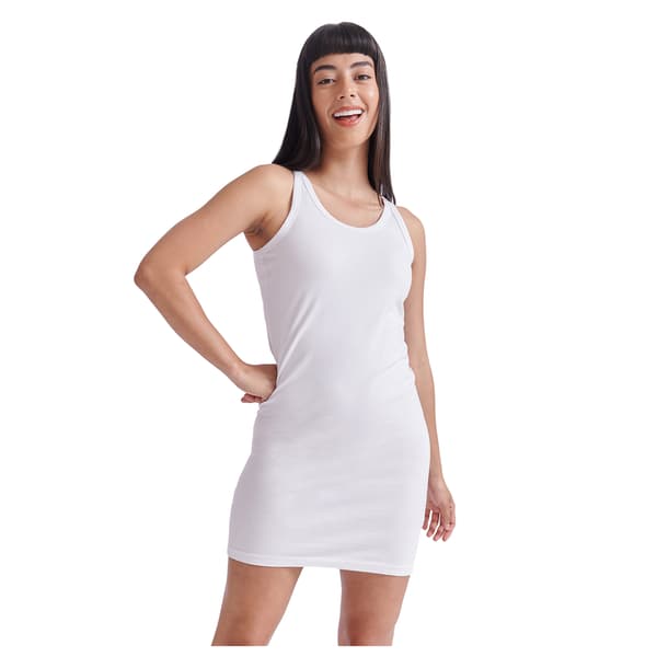 Skinni Fit Tankklänning för dam S Vit White S