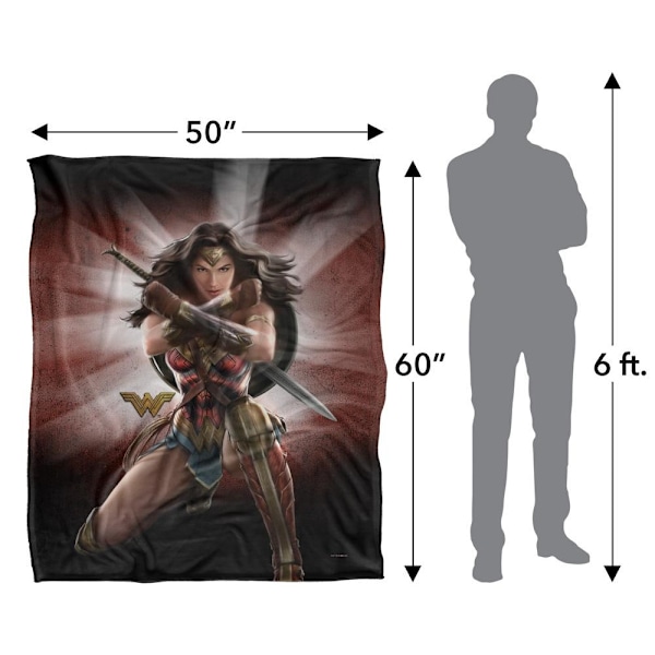 Wonder Woman Filt med Pose, One Size, Flerfärgad Multicoloured One Size