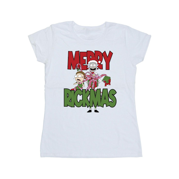 Rick And Morty Dam/Damer Merry Rickmas Bomull T-shirt M Vit White M