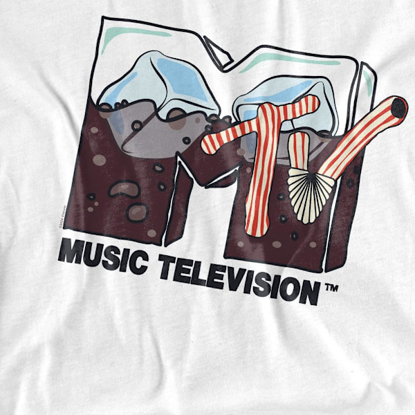 MTV Unisex Vuxen Soda On Ice T-Shirt XL Vit White XL