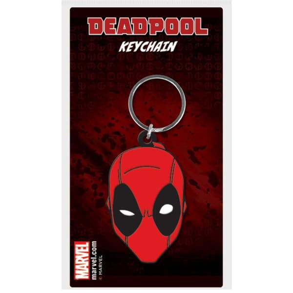 Deadpool Face Nyckelring One Size Röd/Svart Red/Black One Size