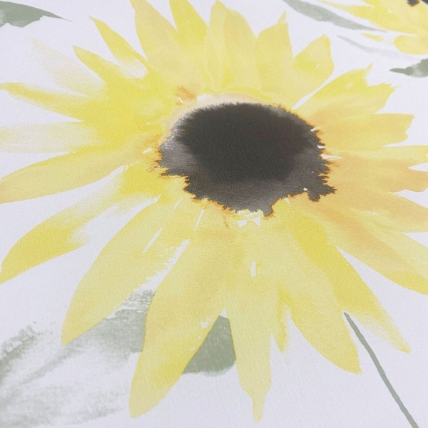 Catherine Lansfield Solros Tapet 10m x 53cm Gul/Vit Yellow/White 10m x 53cm