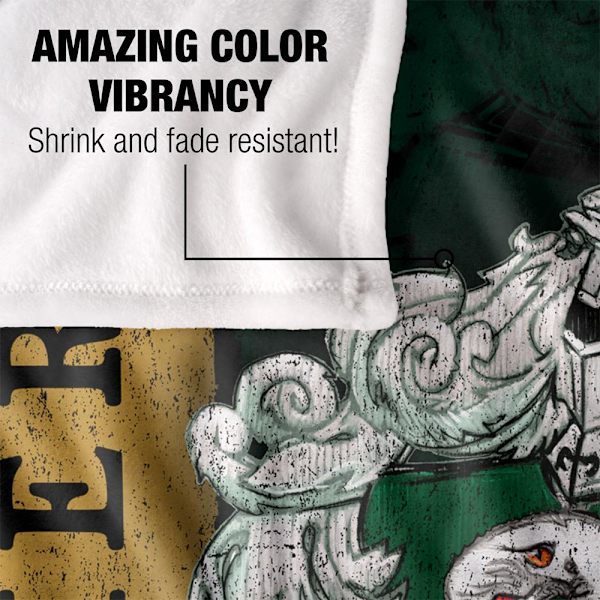 Harry Potter Slytherin Crest Filt En Storlek Flerfärgad Multicoloured One Size