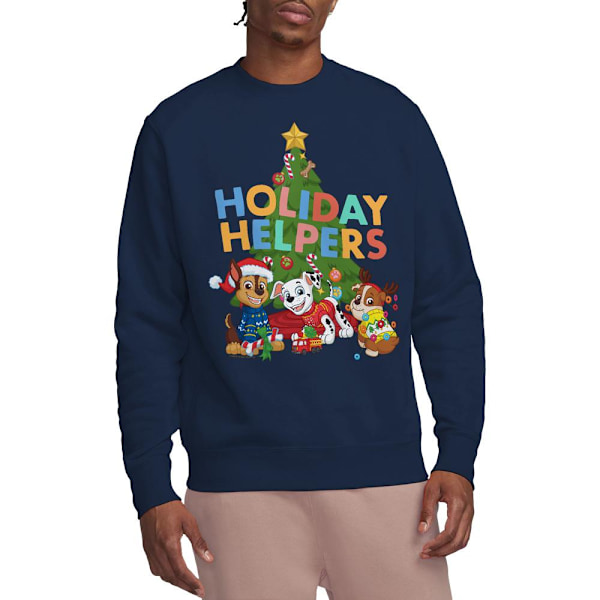 Paw Patrol Unisex Vuxen Holiday Helpers Jul Tröja L Navy L