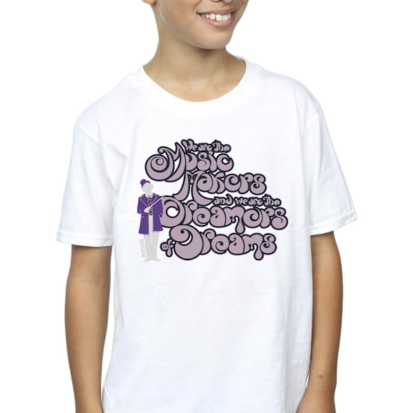 Willy Wonka Boys Dreamers Text T-Shirt 3-4 år Vit White 3-4 Years