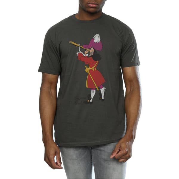 Peter Pan Herr Klassisk Kapten Krok Heather T-Shirt L Ljusgrå Light Graphite L