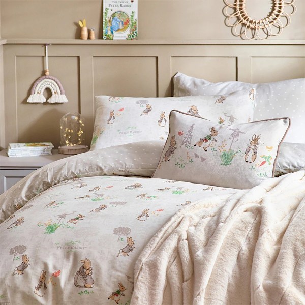 Peter Rabbit Classic Påslakanset Enkelsäng Naturlig Natural Single