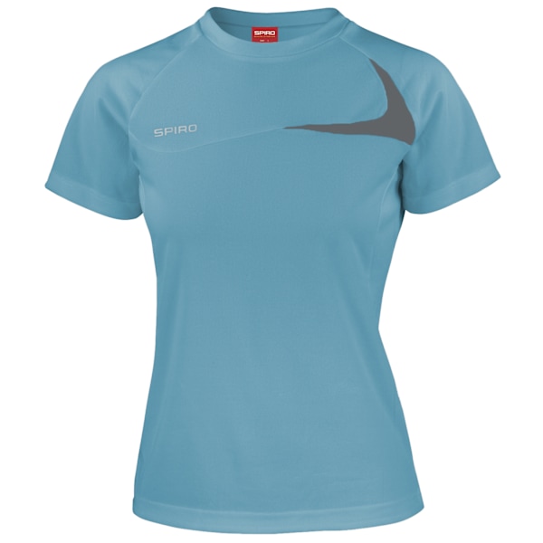 Spiro Dam/Dam Sports Dash Performance Träning T-shirt XS Aqua/Grey XS