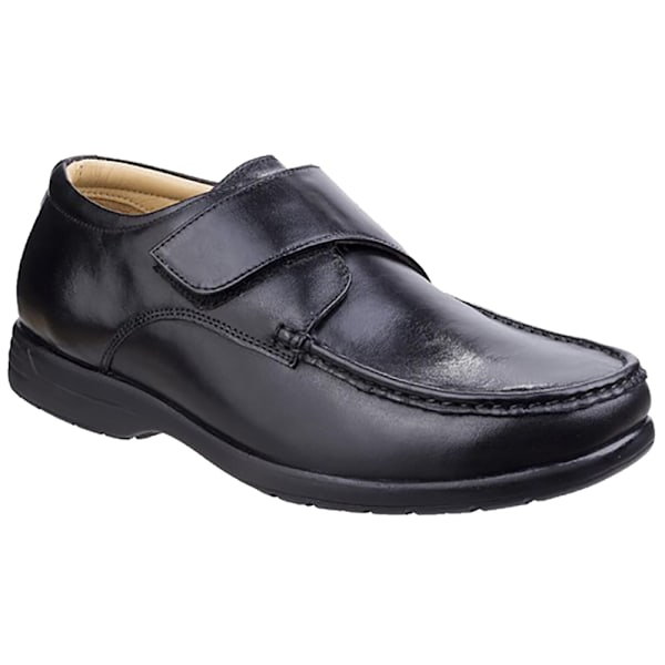 Fleet & Foster Herr Fred Dual Fit Läder Mockasin 8 UK Svart Black 8 UK