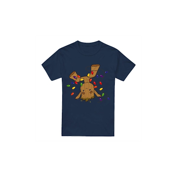 Guardians Of The Galaxy Herr Groot Julbelysning T-Shirt L Mörkblå Navy L