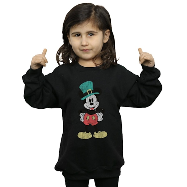 Disney Girls Mickey Mouse Leprechaun Hat Sweatshirt 9-11 år Black 9-11 Years