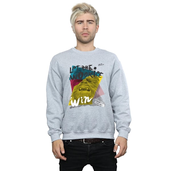 Star Wars Mens Let The Wookiee Win Sweatshirt S Sports Grey Sports Grey S