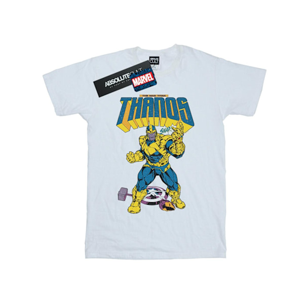 Marvel Dam/Damer Thanos Mad Titan Snap Bomull Boyfriend T-S White L