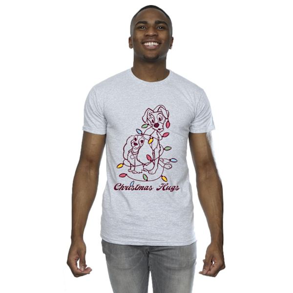 Disney Herrar Lady Och Lufsen Julkramar T-Shirt M Sport Sports Grey M