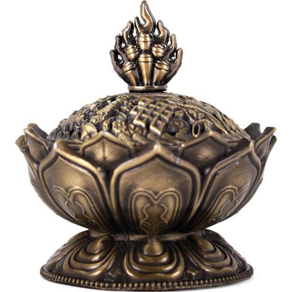 Något Annorlunda Metall Lotus Rökelse Konhållare En Storlek Co Copper One Size