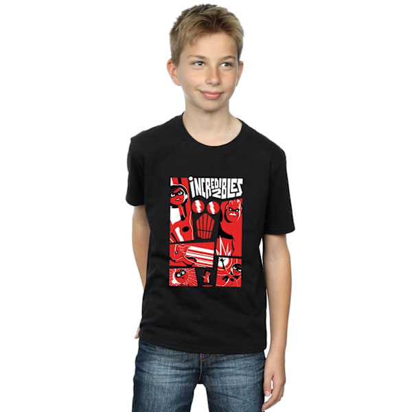 Disney Boys The Incredibles Collage T-shirt 5-6 år Svart Black 5-6 Years