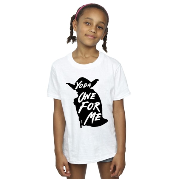 Star Wars Girls Yoda One For Me Bomull T-shirt 7-8 år Vit White 7-8 Years