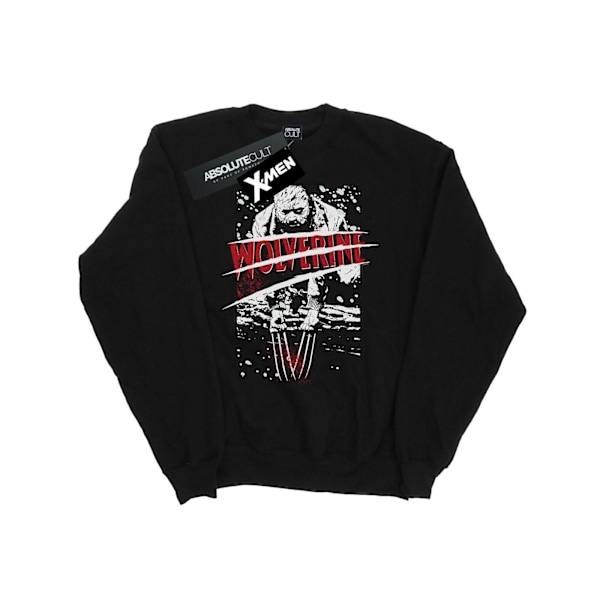 Marvel Dam/Kvinnor X-Men Split Röd Wolverine Sweatshirt S Svart Black S